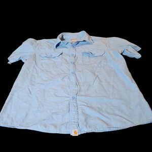 Carhartt Blue Buttondown  Cotton Casual Shirt XL